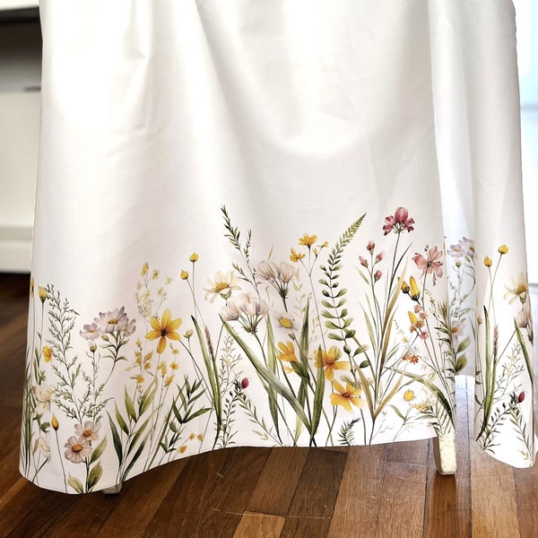 exclusive 100% cotton percale/high quality cotton fabric/watercolor border/floral fabric/gown fabric/floral border/skirt fabric/ 1/2 yard