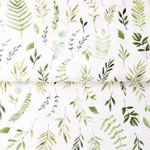 Culture in Nature Green Leaf 42 Inch Cotton Poplin Pre Order