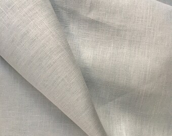 premium 100% linen fabric/solid linen fabric/natural linen fabric/pure linen/prewashed fabric/unicolor/grey/price per 1/2 yard/50 cm
