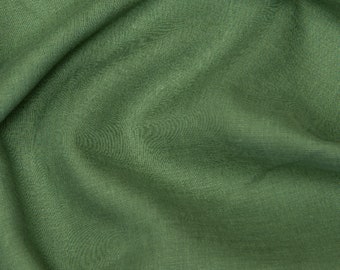 premium 100% linen fabric/solid linen fabric/natural linen fabric/pure linen/prewashed fabric/unicolor/green moss/price per 1/2 yard/50 cm