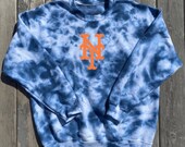 Mets Tie Dye Sweatshirt Crewneck tie dye nym Mets comfy baseball New York blue orange Father s Day
