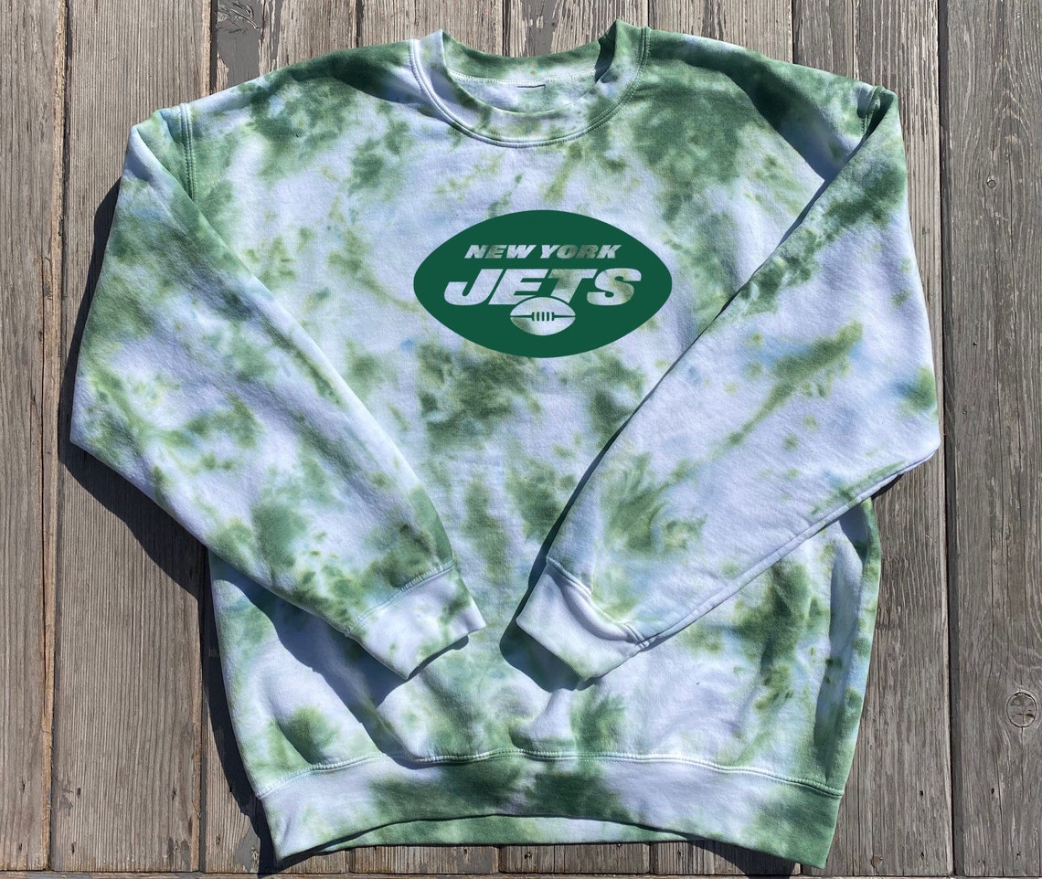 NY Jets tie dye Sweatshirt crewneck NFL Sweater jets | Etsy