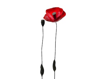 Giant Poppy Metal Sculpture 200CM