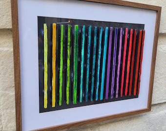 Abstract epoxy painting - Bayadère Epoxy - gift for him - gift for him - customizable gift
