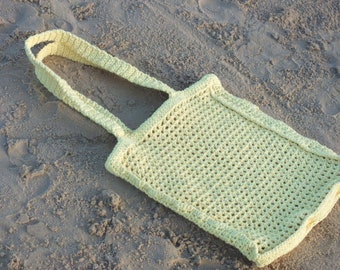 Handmade Crochet Beach Tote Sustainable Yarn