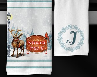 Christmas Scene Towel Set - Digital Design for Sublimation