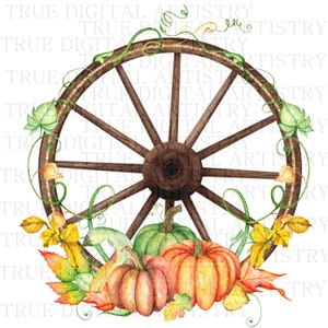 Fall Wagon Wheel - Digital Design for Sublimation