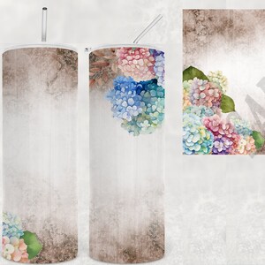 Hydrangea Tumbler- Digital Design for Sublimation