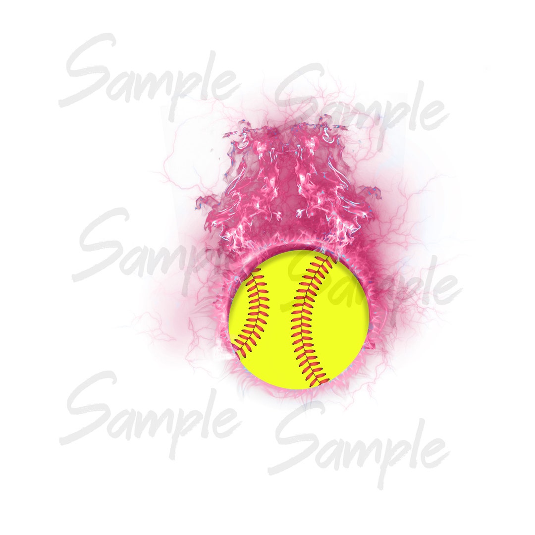 Pink Flame Softball - Digital Design for Sublimation - Etsy