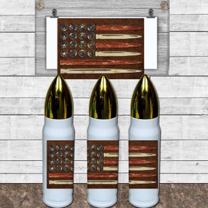 Bullet Flag Bullet Tumbler- Digital Design for Sublimation