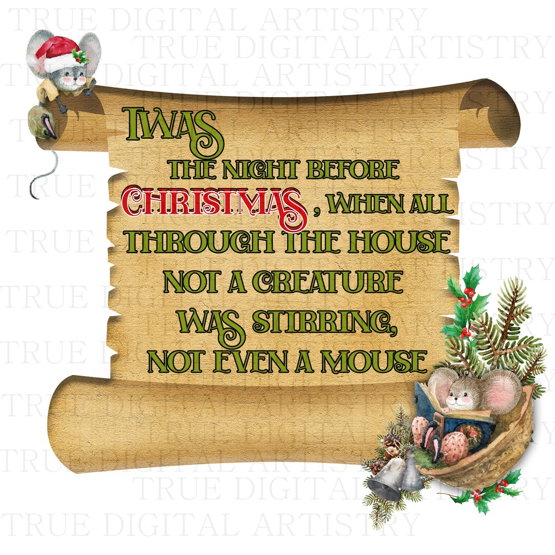 Christmas Scroll Digital Design for Sublimation - Etsy
