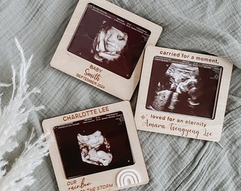 Baby Ultrasound magnet frame, rainbow baby announcement, baby loss keepsake, ultrasound picture frame, pregnancy announcement, baby reveal