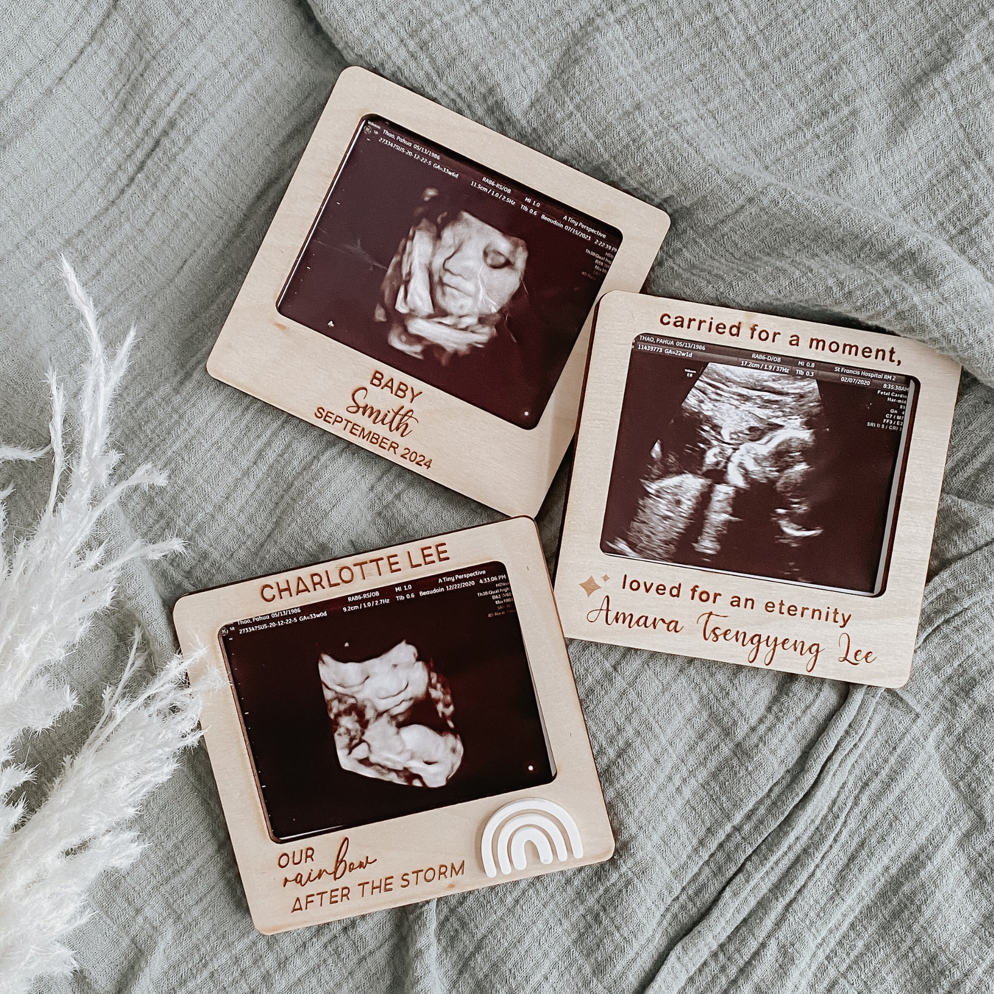 thumbnail image 2 of Baby Ultrasound Picture Frame - Sonogram Keepsake For Pregnancy Announcement, Gender Reveal, Nursery 2 of 6