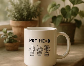 Pot Head Funny Gardening Coffee Mug | Gardener Gift, Plant Lover Gift