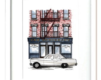 The Immigrant - NYC Storefronts - Watercolor Print