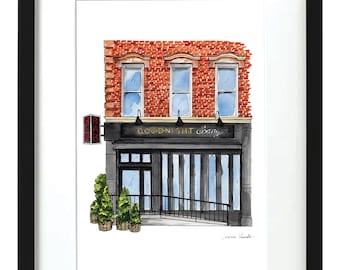 Goodnight Sonny - NYC Storefronts - Aquarell Druck