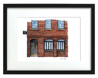 Ted's Corner Wirtshaus - NYC Storefronts - Aquarell Druck