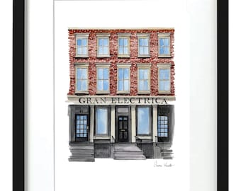 Gran Electrica - NYC Storefronts - Aquarell Druck