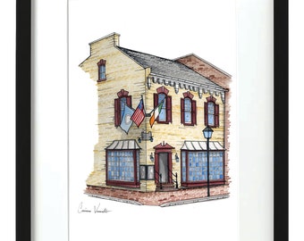 Il Porto - Altstadt Alexandria - Aquarell Druck