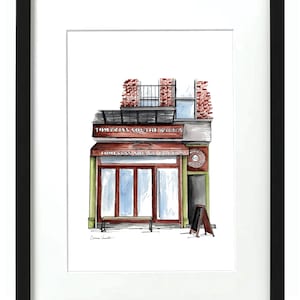 Tompkins Square Bagels - NYC Storefronts - Watercolor Print