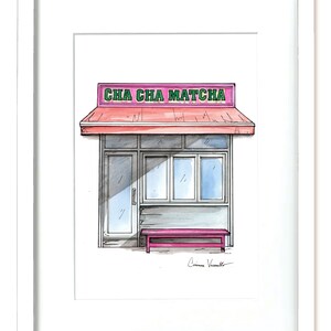Cha Cha Matcha - NYC Storefronts - Watercolor Print