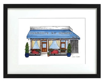 Gregory s 26 Corner - NYC Storefronts - Aquarell Druck