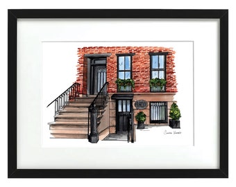 4 Charles Prime Rib - NYC Schaufenster - Aquarell Druck