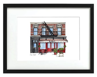 Emmett's - NYC Storefronts - Aquarell Druck