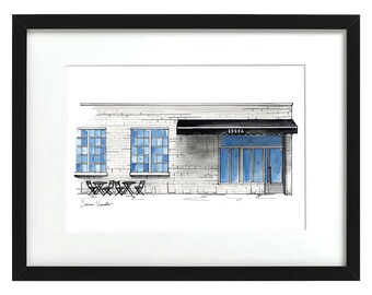 Lilia - NYC Storefronts - Aquarell Druck