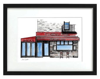 Stromboli Pizza - NYC Storefronts - Aquarell Druck