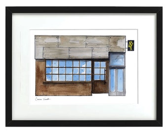 Ampersand - NYC Storefronts - Aquarell Druck