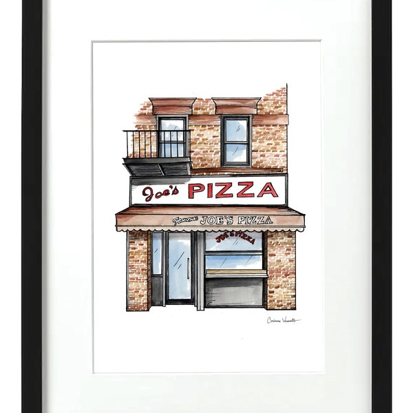 Joe's Pizza - NYC Storefront - Watercolor Print