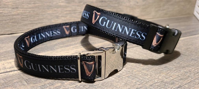 Guinness Inspired Dog Collar
