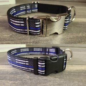 Blue line 2025 dog collar