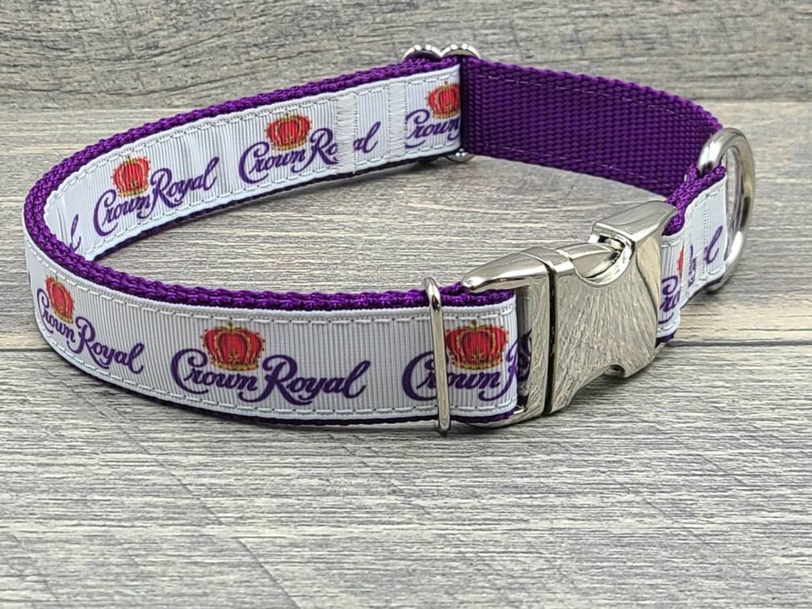 Crown Royal Inspired Dog Collar With Leash Option Etsy