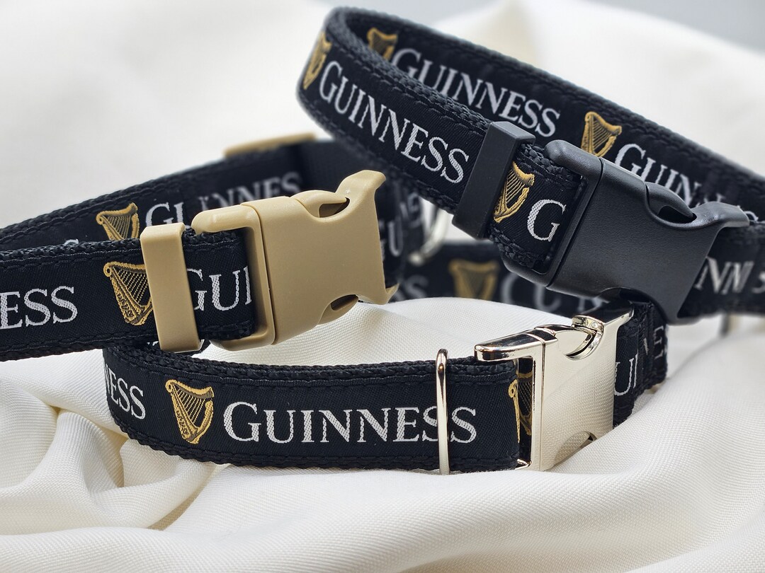 Guinness Inspired Dog Collar V4.0 With Black & Tan and Metal - Etsy