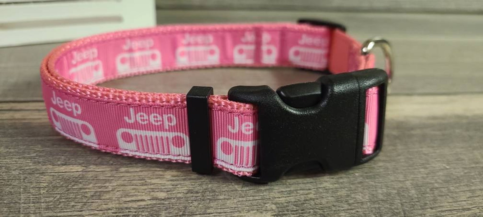 Pink Jeep Inspired Dog Collar Etsy
