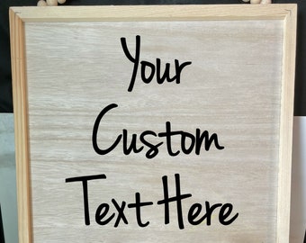 Custom sign, reversible sign, personalized sign, door hanger wall decor hanging wall decor, reversible custom sign