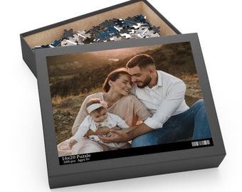 Custom Photo Puzzle, Picture puzzle Personalized photo puzzle,  Anniversary gift, Birthday Gift, Wedding Gift, Custom Jigsaw puzzle with box