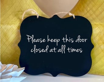 Custom door sign, personalized door hanger, reversible door sign, Personalized door hanger, custom door hanger, In a meeting sign,