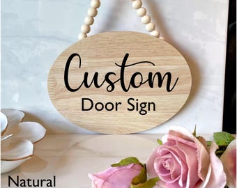 Custom sign, reversible sign, personalized sign, door hanger wall decor hanging wall decor, reversible custom door sign