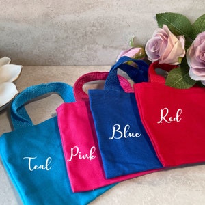 Personalized party favor bags, colorful birthday party bags gift bag, Birthday party gift bags, reusable gift bag