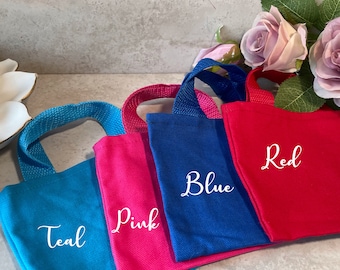 Personalized party favor bags, colorful birthday party bags gift bag, Birthday party gift bags, reusable gift bag
