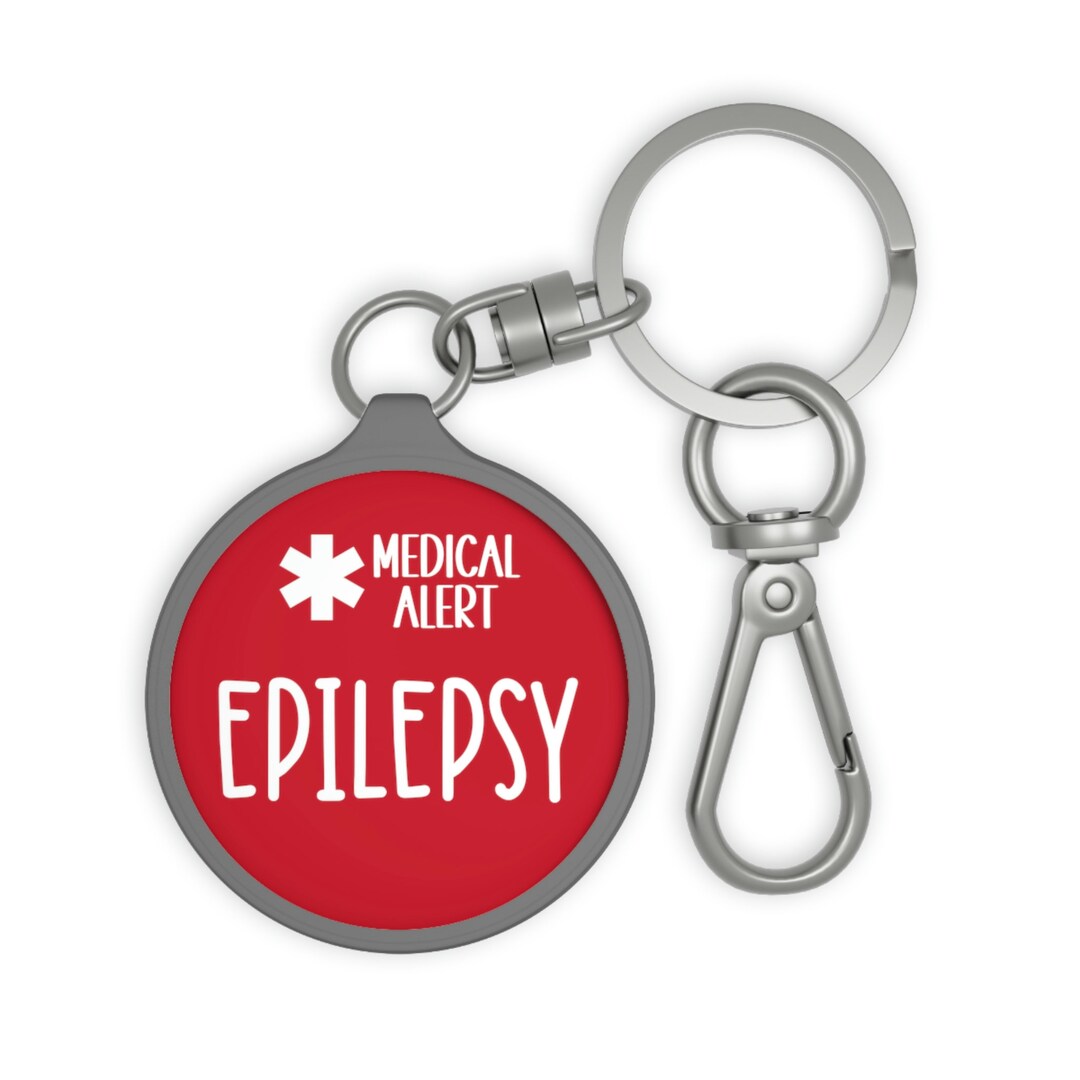 Epilepsy Awareness Tag, Epileptic Medical Awareness Tag, Medical Alert Seizures Keychain