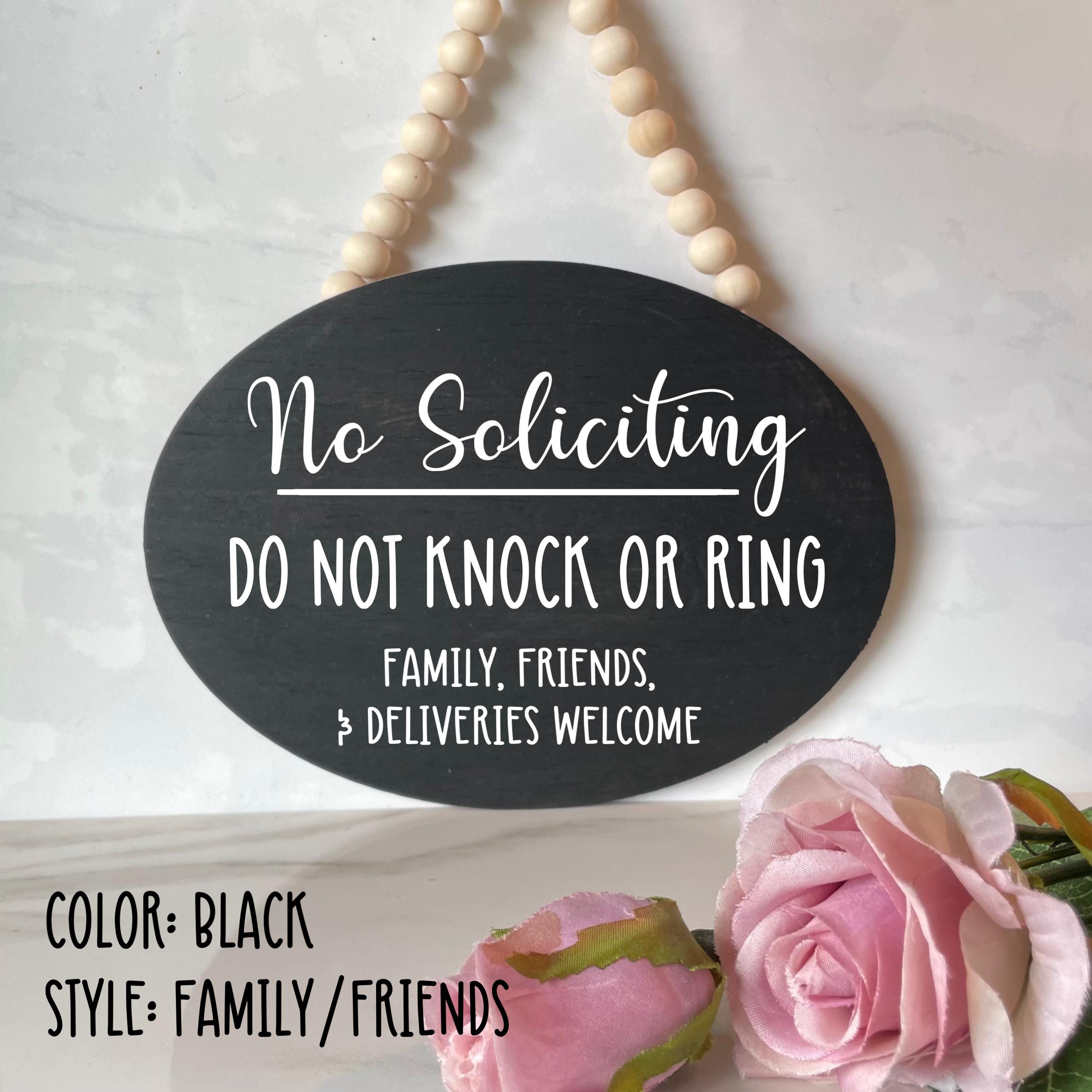 No Soliciting Sign, No Sales Front Door Sign, No Solicitors Front Porch sign, Funny Doorbell Sign, Do not knock door hanger, Custom Sign