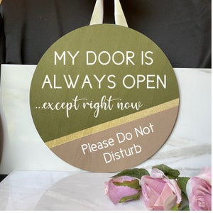 Custom sign, custom door sign,  custom wood sign, reversible sign, personalized sign, door hanger, fun home decor, bright home decor,