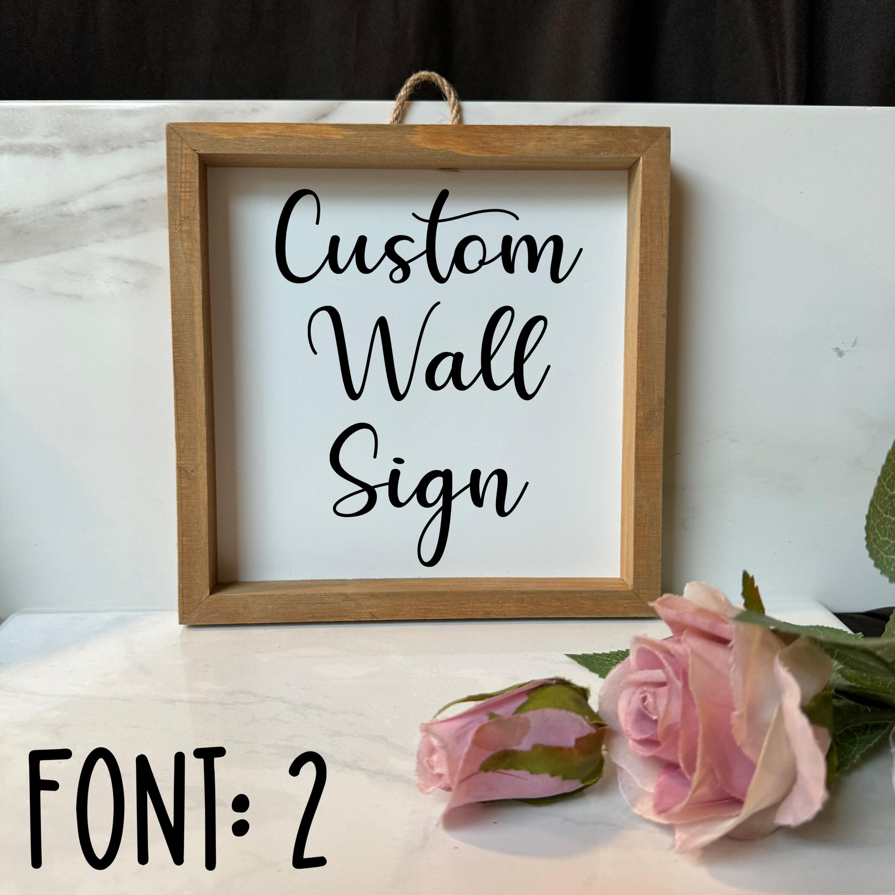 Personalized Framed Sign - Custom Wood Frame With White Center - 8