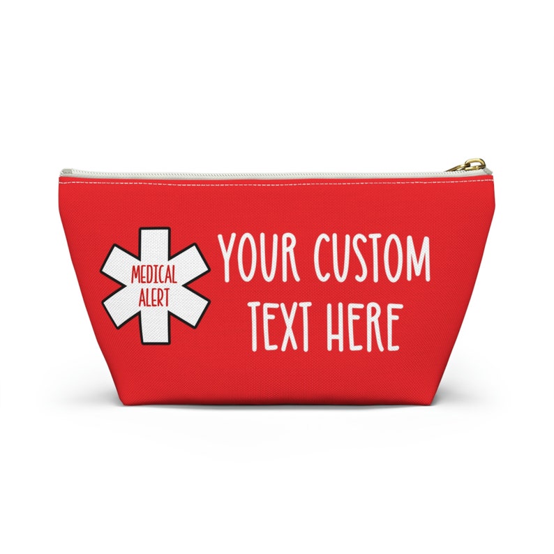 Custom Medicine Bag, Personalized Emergency Medication Bag, Diabetes bag, Medical Alert Bag, Pill organizer travel bag, Meds Pouch, Meds Bag image 2