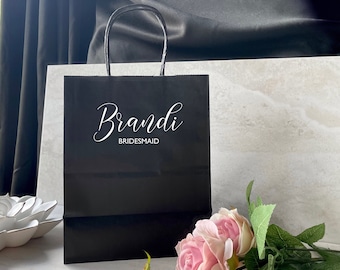 Gift Bags, Custom gift bags, personalized gift bags, party favor bags, black paper gift bag, Wedding favor bags, Christmas bags,