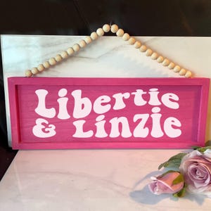 Dorm room sign, personalized college door sign, dorm room essentials, custom dorm sign, Reversible door hanger, retro wavy font sign,